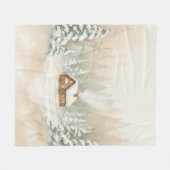 Merry Mist Cozy Fleece Blanket – 50"x60" フリースブランケット (正面(横))