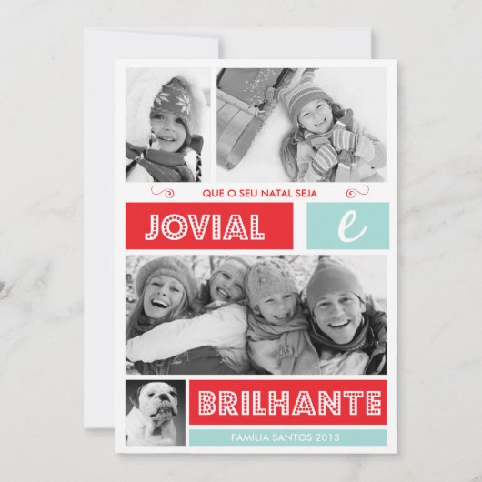 Merry Moderno e Luminoso Cartão de Natal シーズンカード (正面)