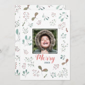 Merry Moments冬の枝の写真 シーズンカード (正面/裏面)