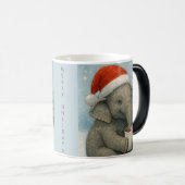 Merry Moments with a Cocoa-Loving Elephant Holiday モーフィングマグカップ (正面右)
