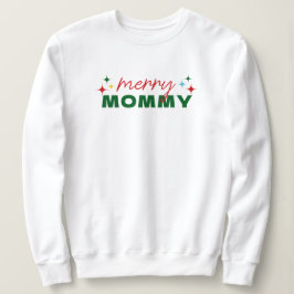 Merry Mommy Cute Colorful Script Christmas スウェットシャツ