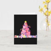 Merry Montessori Nk Tower Christmas Tree Teacher S カード (黄色い花)