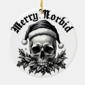 Merry Morbid Gothic Skull Ornament セラミックオーナメント (裏面)