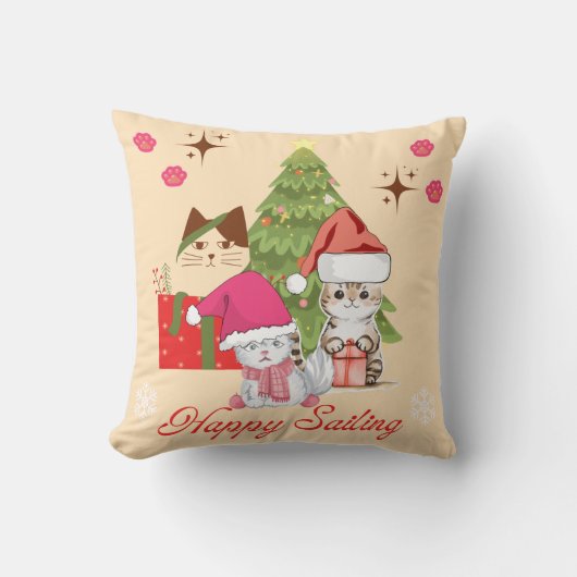 Merry Navigatos Christmas Pillow クッション (正面)