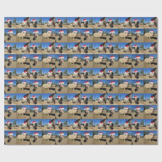 Merry Oinkmas Gift Wrap ラッピングペーパー (フラット)