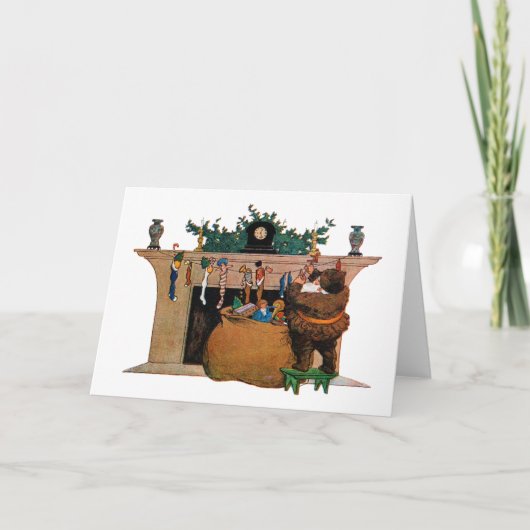 Merry Old Christmas Elf, Jessie Willcox Smith カード (正面)