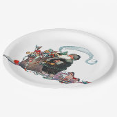 Merry Old Christmas Elf, Jessie Willcox Smith ペーパープレート (アングル)