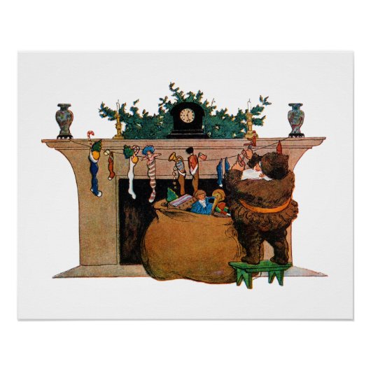 Merry Old Christmas Elf, Jessie Willcox Smith ポスター (正面)