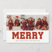 Merry Patch Letter Photo Christmas Cards シーズンカード (正面)