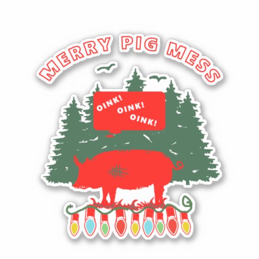 Merry Pig Mess シール (正面)