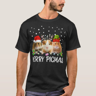 Merry Pigmas Funny Guinea Pig Christmas Santa Tシャツ