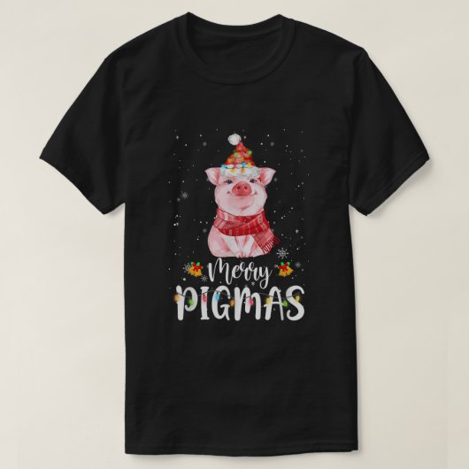 Merry Pigmas Funny Pig Christmas Pajama For Pig Lo Tシャツ (デザイン正面)