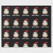 Merry Pigmas Santa Hat Guinea Pig Christmas Pajama ラッピングペーパー (フラット)