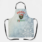 Merry PIPmas Trading Bull Christmas Design – Funny エプロン (正面)