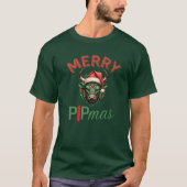 Merry PIPmas Trading Bull Christmas Design – Funny Tシャツ (正面)