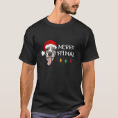Merry Pitmas Happy Pitbull Santa Pitbull Christmas Tシャツ (正面)