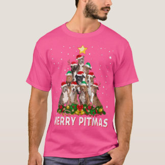 Merry Pitmas Pitbull Dog Ugly Christmas Sweater Tr Tシャツ