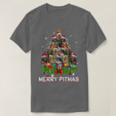Merry Pitmas Pitbull Dog Ugly Christmas Sweater Tr Tシャツ (デザイン正面)
