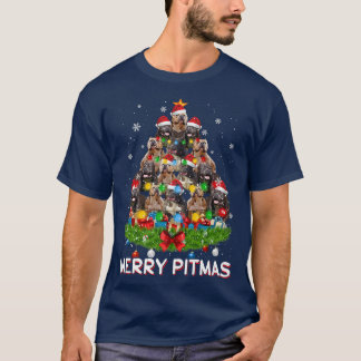Merry Pitmas Pitbull Dog Ugly Christmas Sweater Tr Tシャツ