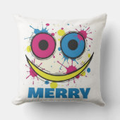 Merry Pop: Colorful & Playful Modern Art Christmas クッション (正面)