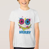 Merry Pop: Colorful & Playful Modern Art Christmas トライブレンドＴシャツ (正面)