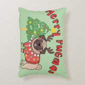 Merry PUGmas アクセントクッション (正面(垂直))