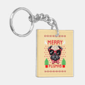 Merry Pugmas! Keychain キーホルダー (正面左)