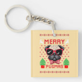 Merry Pugmas! Keychain キーホルダー (正面)