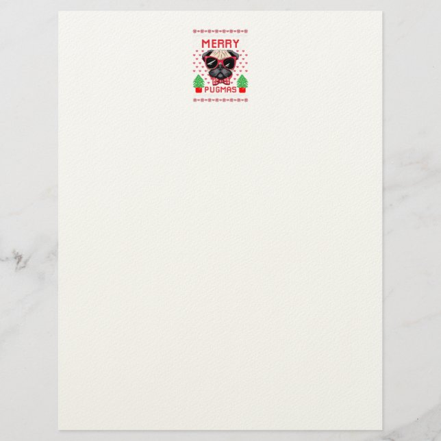 Merry Pugmas! Letterhead レターヘッド (正面)