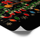 Merry Quiltmas Quilter Sewing Retreat Pajama Chris ポスター (角)