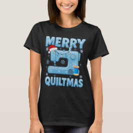 Merry Quiltmas Sewing Machine 4 Tシャツ