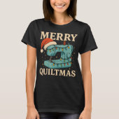Merry Quiltmas Sewing Machine 5 Tシャツ (正面)