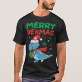 Merry RexMas Christmas Dinosaur Tシャツ (正面)
