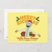 Merry Rickmas and Happy Human Holidays シーズンポストカード (正面/裏面)