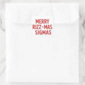 Merry Rizz-Mas Sigmas Snarky Christmas Funny  スクエアシール (バッグ)