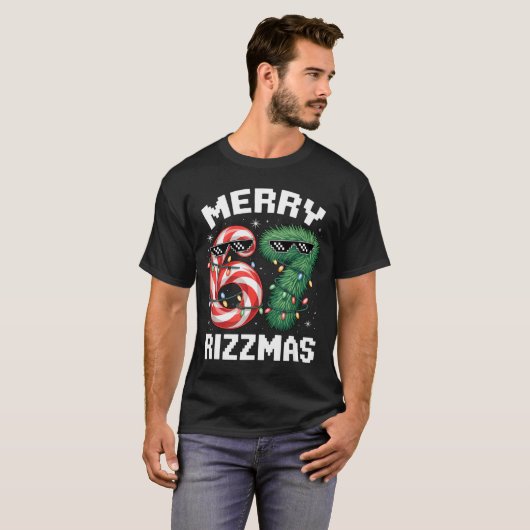 Merry Rizzmas 67 Candy Cane Tree Sungles Funny  Tシャツ (正面フル)