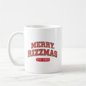Merry Rizzmas Athletic Sports Jersey Christmas コーヒーマグカップ (左)