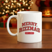 Merry Rizzmas Athletic Sports Jersey Christmas コーヒーマグカップ