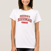 Merry Rizzmas Athletic Sports Jersey Christmas Tシャツ (正面)