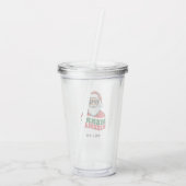 Merry Rizzmas Retro Santa Claus Funny Christmas アクリルタンブラー (裏面)