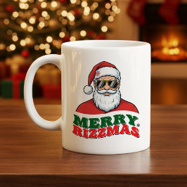 Merry Rizzmas Retro Santa Claus Funny Christmas コーヒーマグカップ