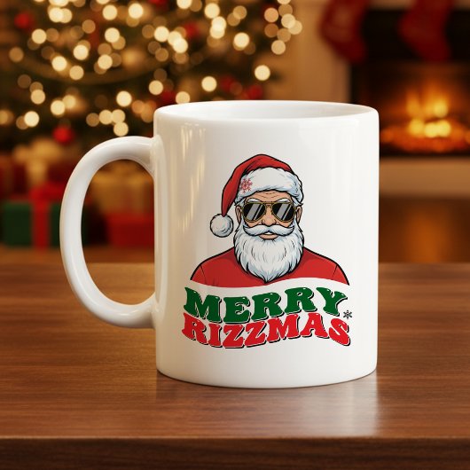 Merry Rizzmas Retro Santa Claus Funny Christmas コーヒーマグカップ