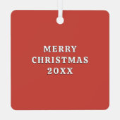 Merry Rizzmas Santa Claus in Sunglasses Funny Xmas メタルオーナメント (裏面)