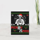 Merry Rx Mas Skeleton Pharmacist Pharmacy Tech Ugl カード (正面)