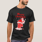 Merry Santa Poog Winter Snow Tシャツ (正面)