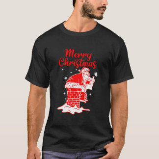 Merry Santa Poog Winter Snow Tシャツ