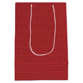 Merry Script Red Gift Bag for the Holidays ミディアムペーパーバッグ (裏面)