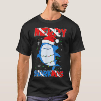 Merry Sharkmas Santa Claus The Great White Shark C Tシャツ