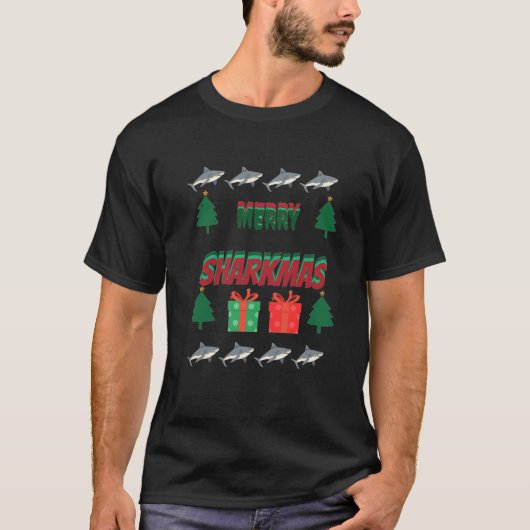 Merry Sharkmas T-shirt  Tシャツ (正面)