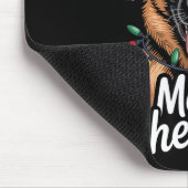Merry Shepmas German Shepherd Christmas Lights Hum マウスパッド (コーナー)